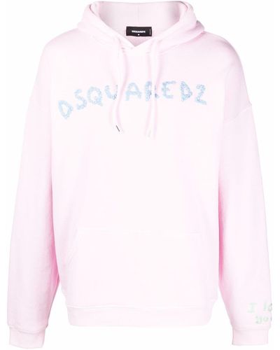 DSquared² Hoodie Met Geborduurd Logo - Roze