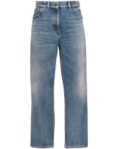 Prada Cropped Straight-leg Jeans - Blue