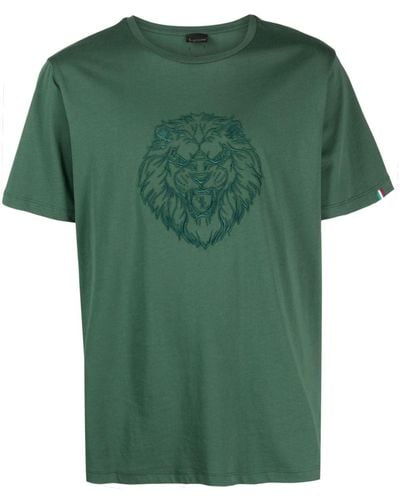 Billionaire Embroidered-motif Short-sleeve T-shirt - Green