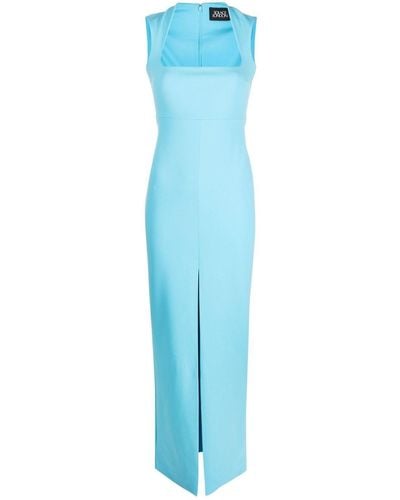 Solace London Maxi-jurk Met Vierkante Hals - Blauw