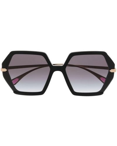 BVLGARI Sonnenbrille mit sechseckigem Design - Schwarz