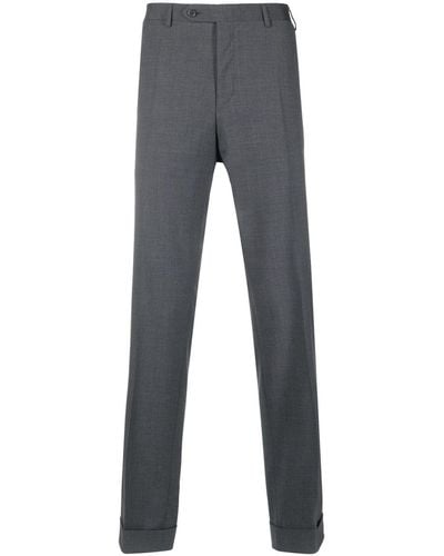Canali Straight-leg Wool Tailored Pants - Gray