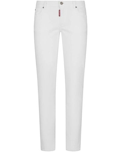 DSquared² Tief sitzende Slim-Fit-Jeans - Weiß