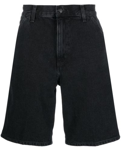 Carhartt Short cargo en jean à patch logo - Noir