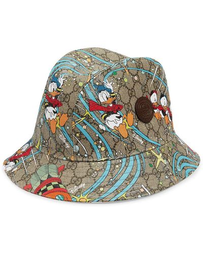 Gucci Sombrero fedora con motivo de El Pato Donald de x Disney - Multicolor