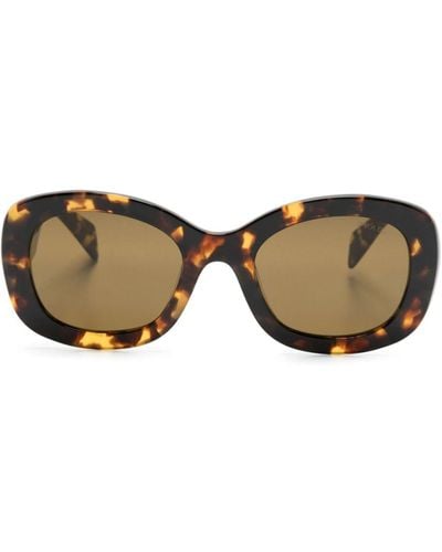 Prada Rectangle-frame Sunglasses - Brown