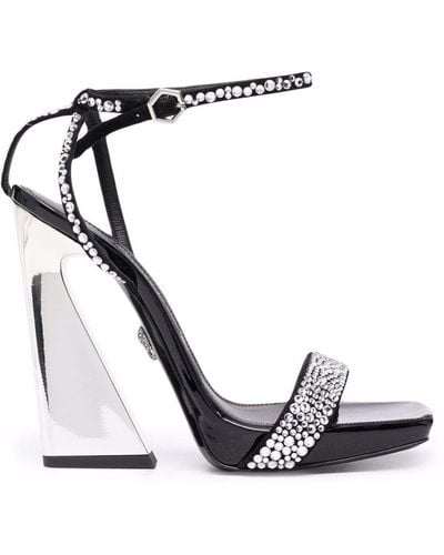 Philipp Plein Stone-embellished Sandals - Black
