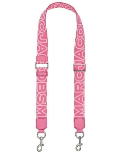 Marc Jacobs The Thin Outline Logo-print Strap - Pink