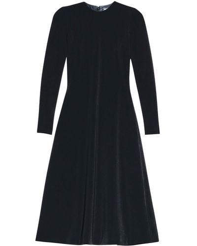 Balenciaga Long-sleeve Midi Dress - Black