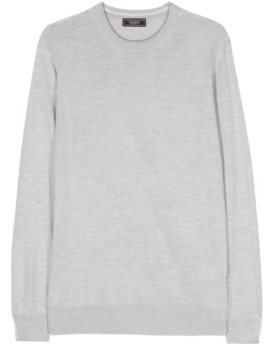 Peserico Fine-ribbed Mélange Sweater - Gray