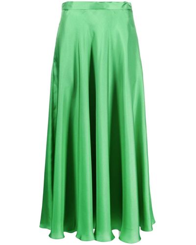 RED Valentino High-waisted Drape-detail Skirt - Green
