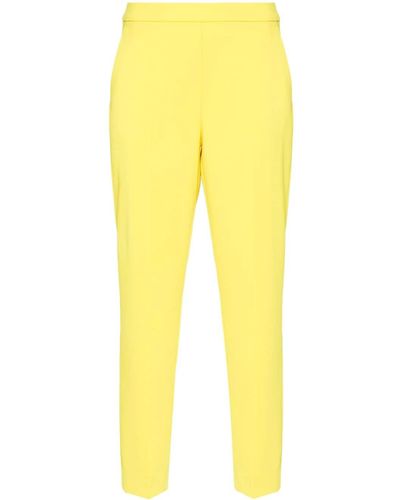 Pinko Slim-fit Crepe Trousers - Yellow