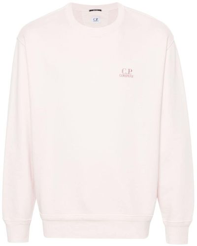C.P. Company Katoenen Sweater Met Geborduurd Logo - Roze