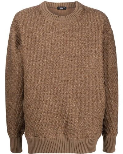Undercover Ribbed Crew-neck Jumper - Brown