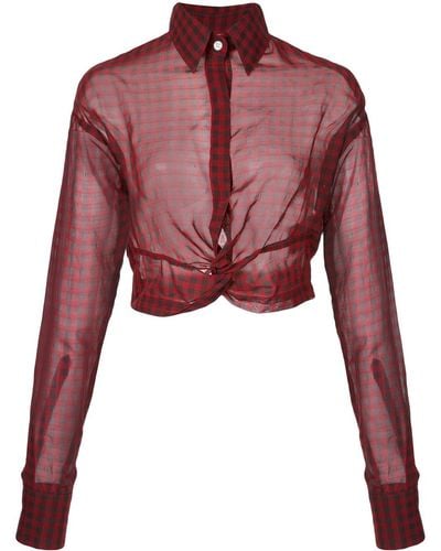 Haculla Blouse à carreaux - Rouge