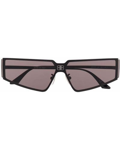 Balenciaga Rectangle-frame Sunglasses - Black