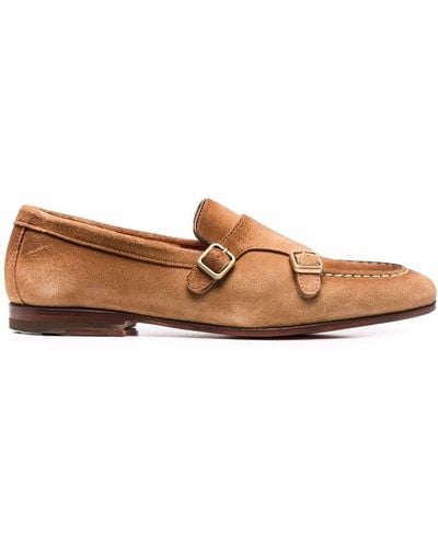 Santoni Double-buckle monk shoes - Braun