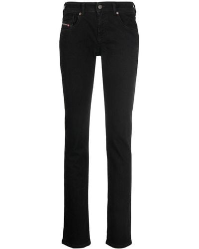 DIESEL Straight-leg Low-rise Jeans - Black