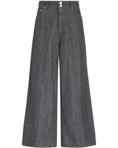 Etro High-rise Wide-leg Jeans - Gray
