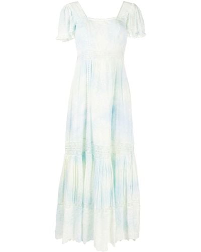 LoveShackFancy Norma Embroidered Maxi Dress - White