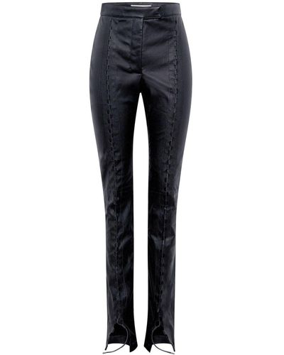 Dion Lee Hinge-seam Leather Trousers - Blue