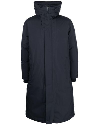 Herno Hooded Zip-up Padded Coat - Blue