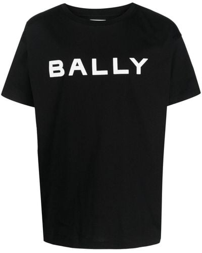 Bally T-Shirt aus Bio-Baumwolle mit Print - Schwarz