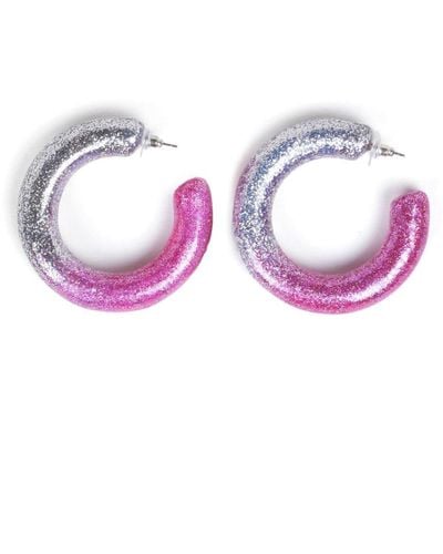 Julietta Ombré Effect Hoop Earrings - Pink
