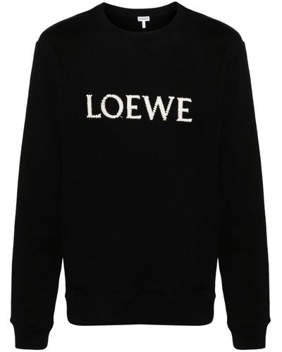 Loewe Sweater Met Geborduurd Logo - Zwart