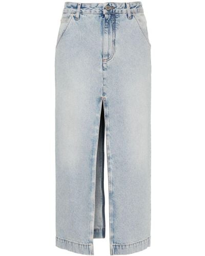 DARKPARK Jupe en jean Erika à coupe mi-longue - Bleu