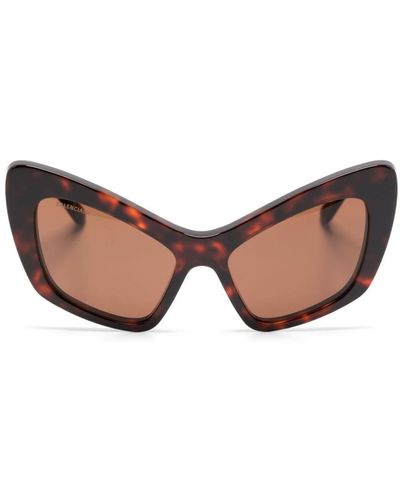 Balenciaga Monaco Cat-eye Frame Sunglasses - Brown