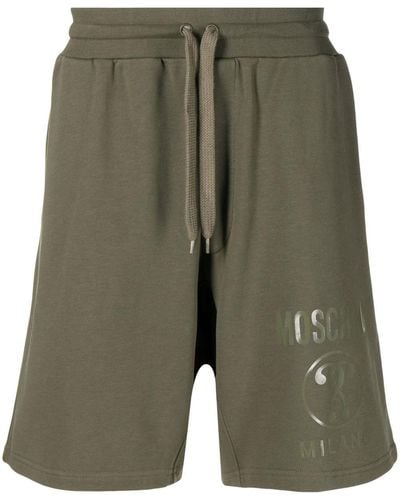 Moschino Pantalones cortos de chándal con logo - Verde