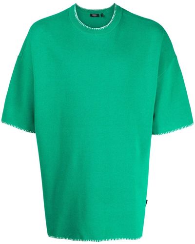 FIVE CM Camiseta con costuras decorativas - Verde