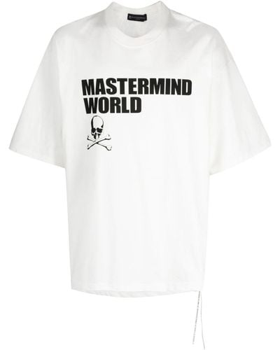 Mastermind Japan ドロップショルダー Tシャツ - ホワイト