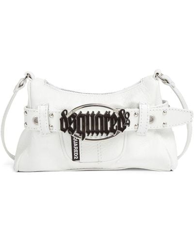 DSquared² Gothic Leather Shoulder Bag - White