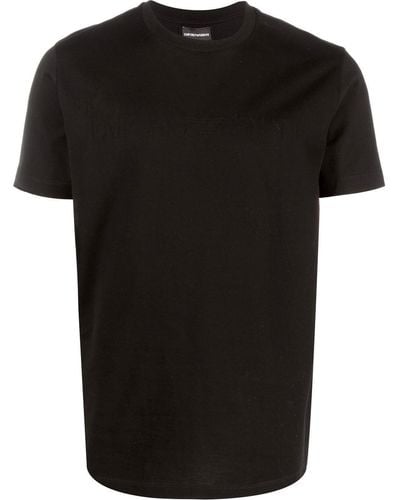 Emporio Armani Logo-print Short-sleeved T-shirt - Black
