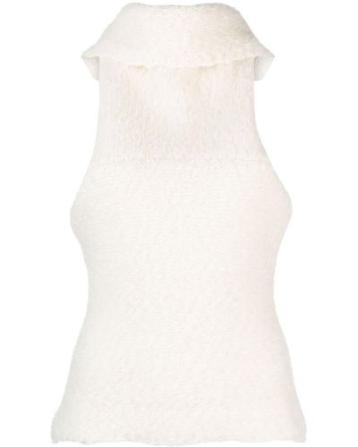 Paloma Wool Groenlandia Pullover mit offenem Rücken - Weiß