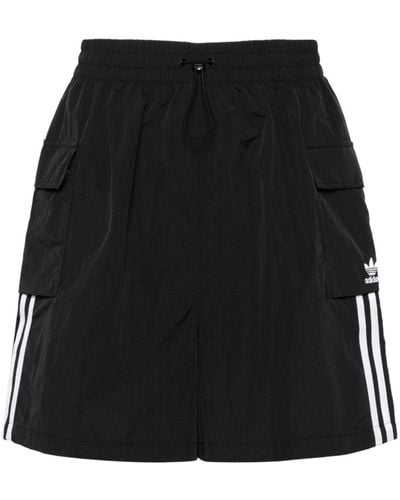 adidas 3-stripes Cargo Track Shorts - Black