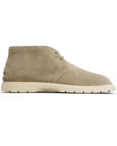 Tod's Chukka Suede Boots - Natural