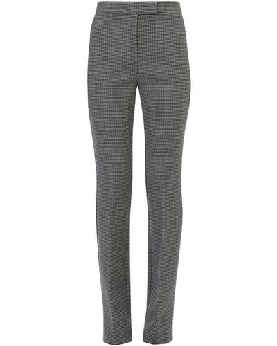 Ferragamo Wool Straight-leg Tailored Pants - Gray
