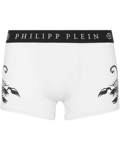 Philipp Plein Scorpion-print Modal-blend Boxer Briefs - Black
