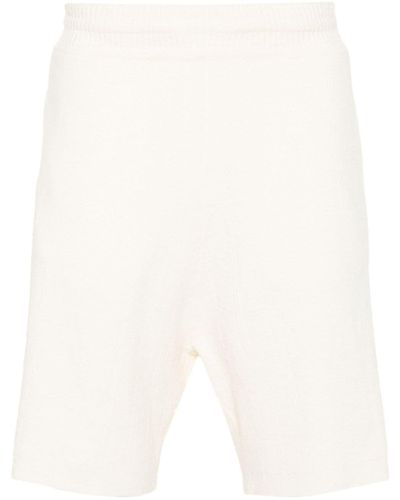 Golden Goose Lionel Striped Knitted Shorts - White