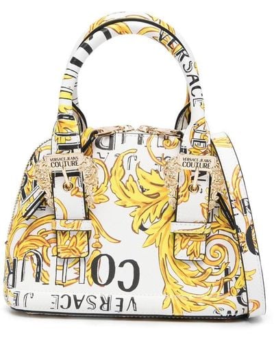 Versace Mini sac cabas à imprimé Barocco - Métallisé