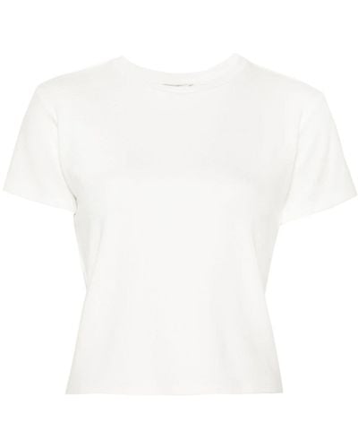 The Mannei T-shirt en maille fine à design nervuré - Blanc
