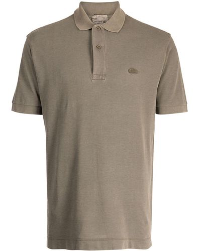 Lacoste Logo-appliqué Cotton Polo Shirt - Gray