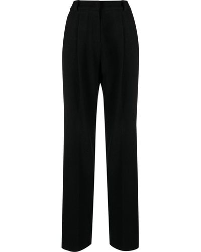 Frankie Shop Layton Pleated Wool Pants - Black