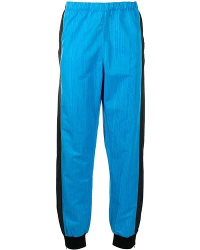 Marine Serre Pantalones de chándal con acabado satinado - Azul