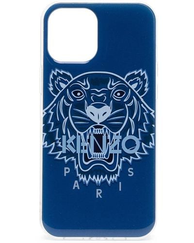 KENZO Funda para iPhone 12 Pro Max con motivo Tiger - Azul
