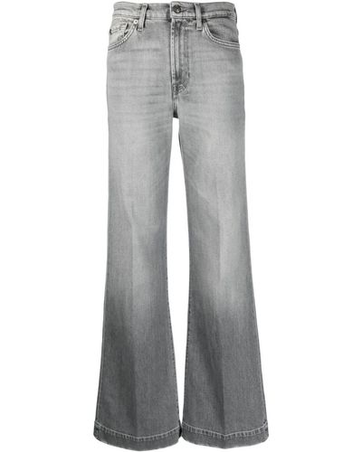 7 For All Mankind Flared Broek - Grijs