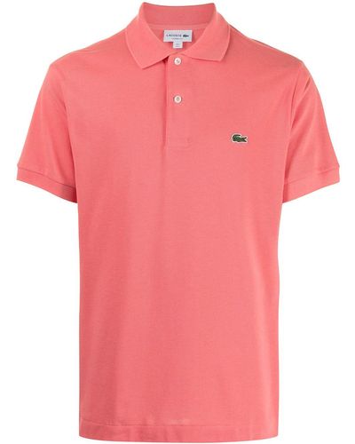 Lacoste Klassisches Poloshirt mit Logo-Patch - Pink